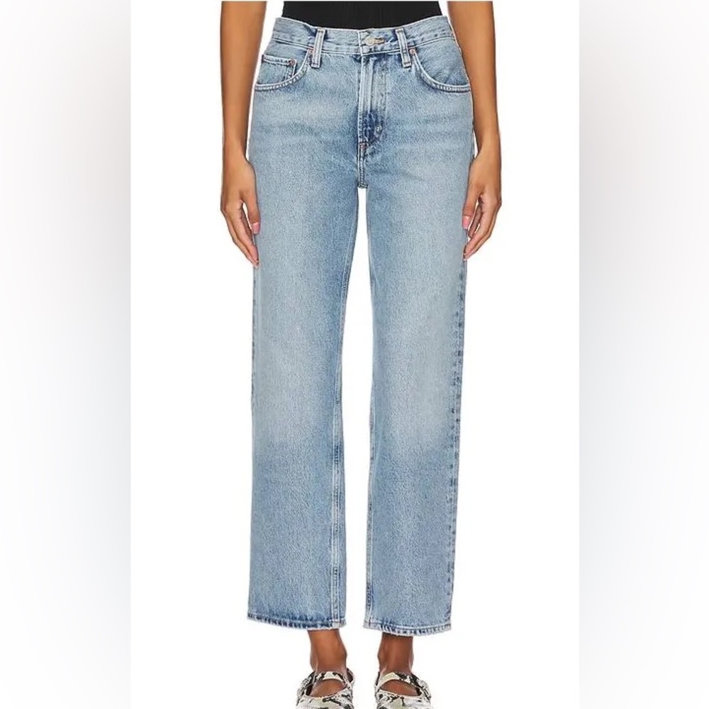 AGOLDE Valen Mid Rise Vintage Wash Straight Jeans